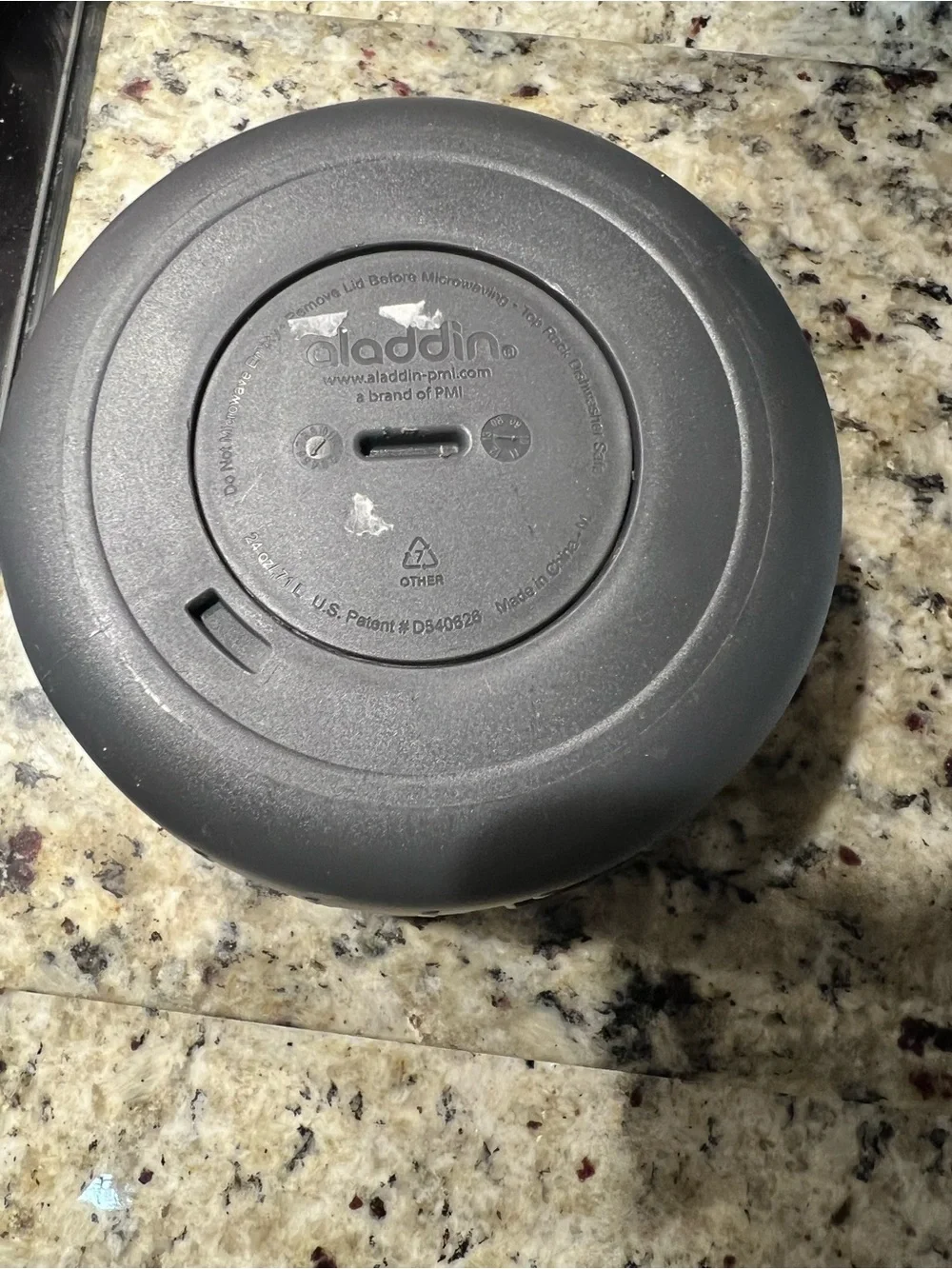 Aladdin Micro Magic Handled Food Thermos Gray Insulated Food Container Screw Lid